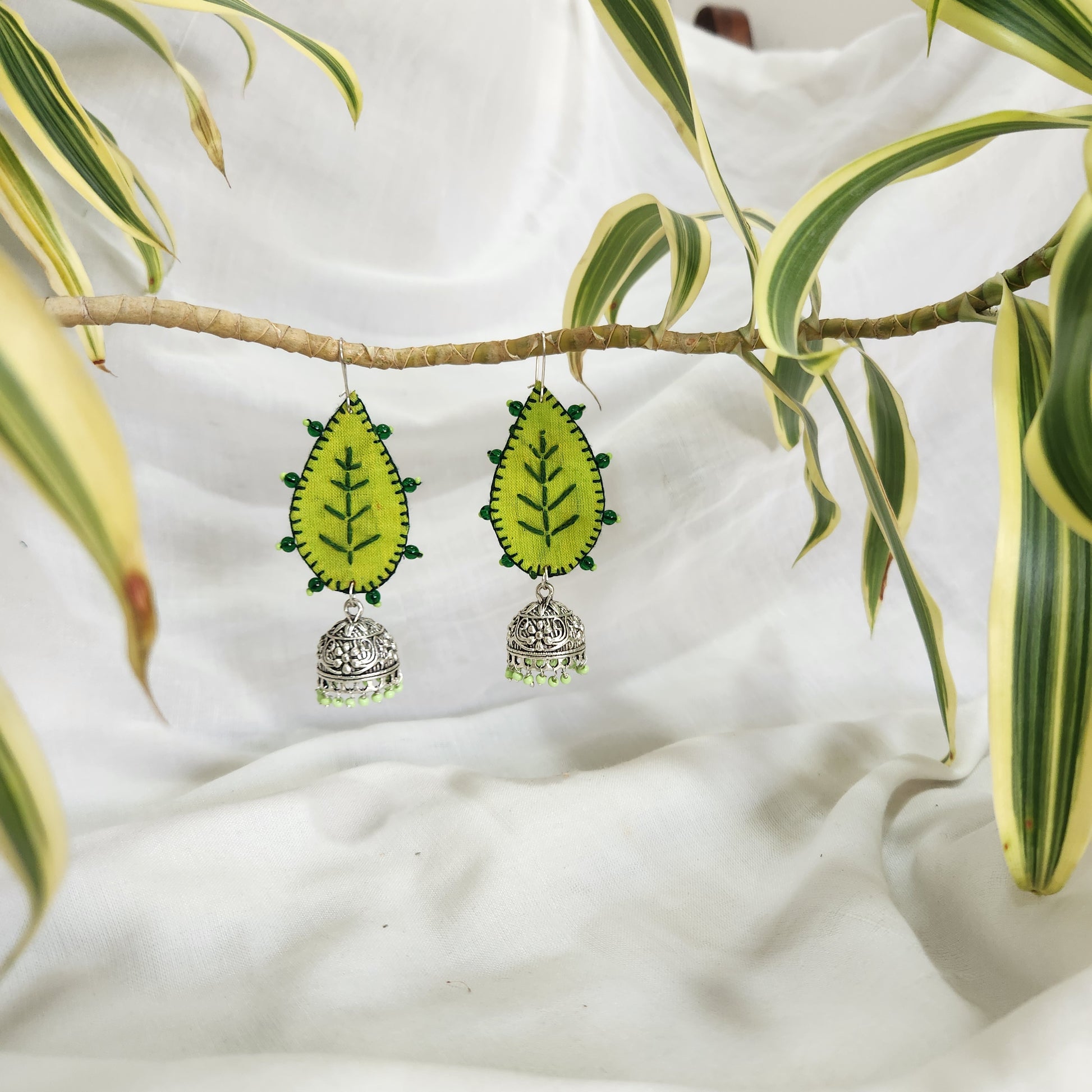 Leaf Jhumkas