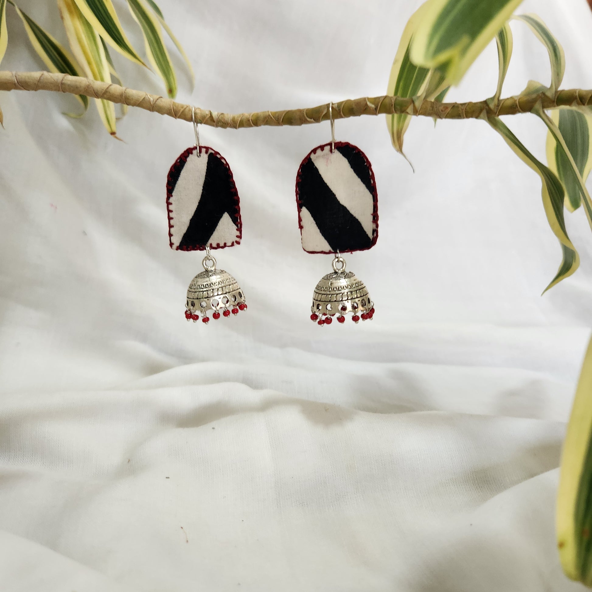 Black and White Jhumkas