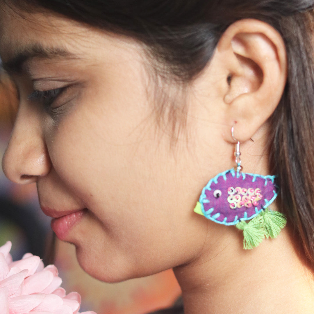 Twilight Reef Fish Earring