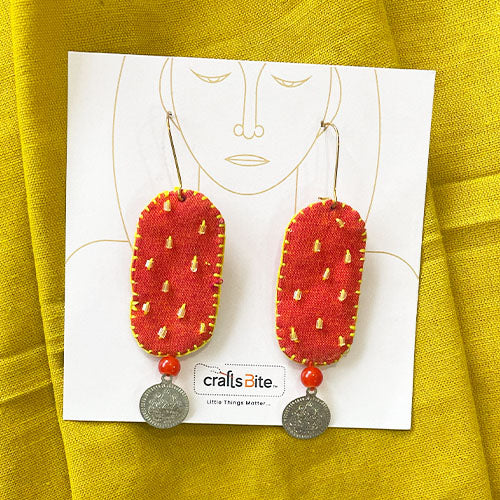 Different Colour Earrings with Golden and Silver charms