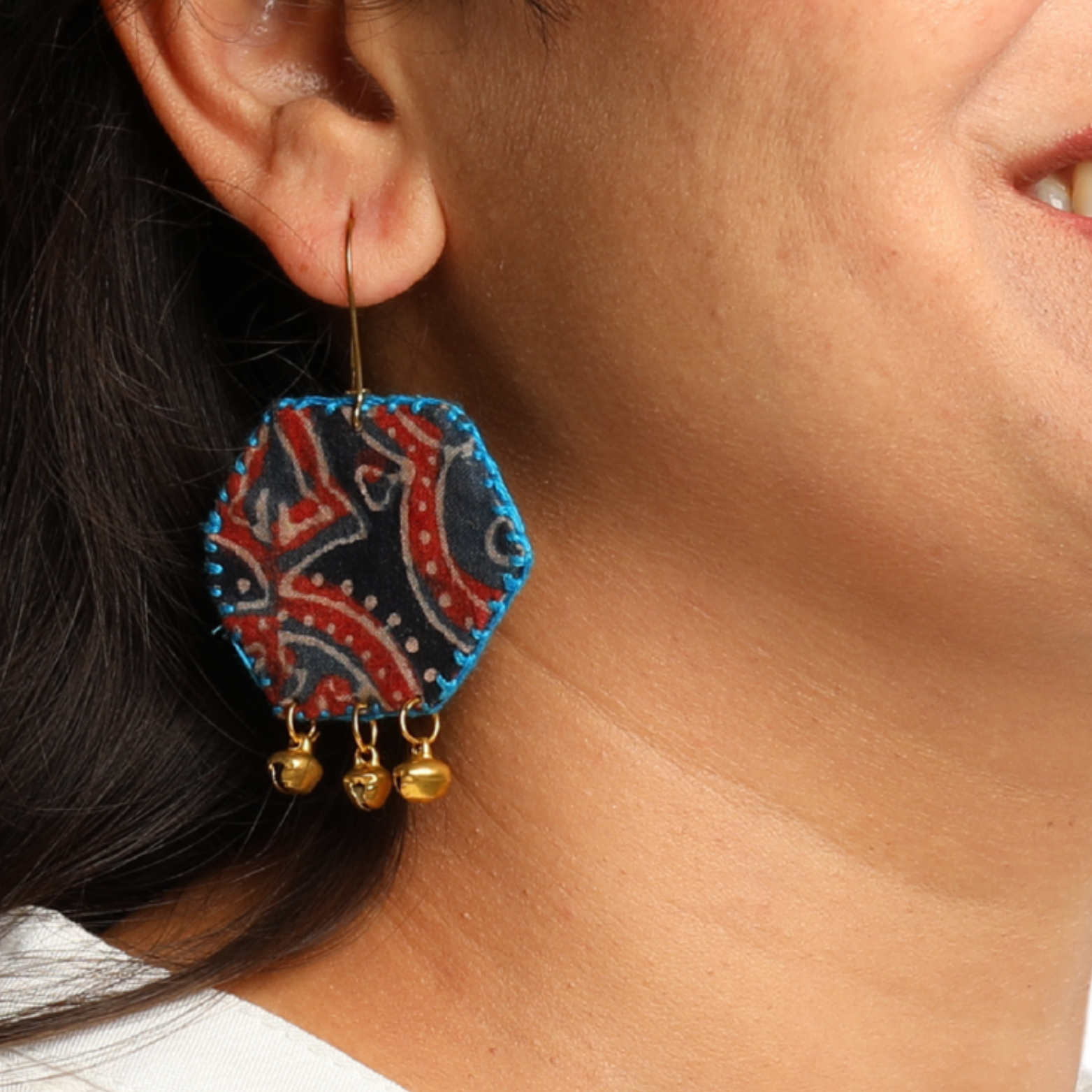Shatkoni Ajarakh Earrings
