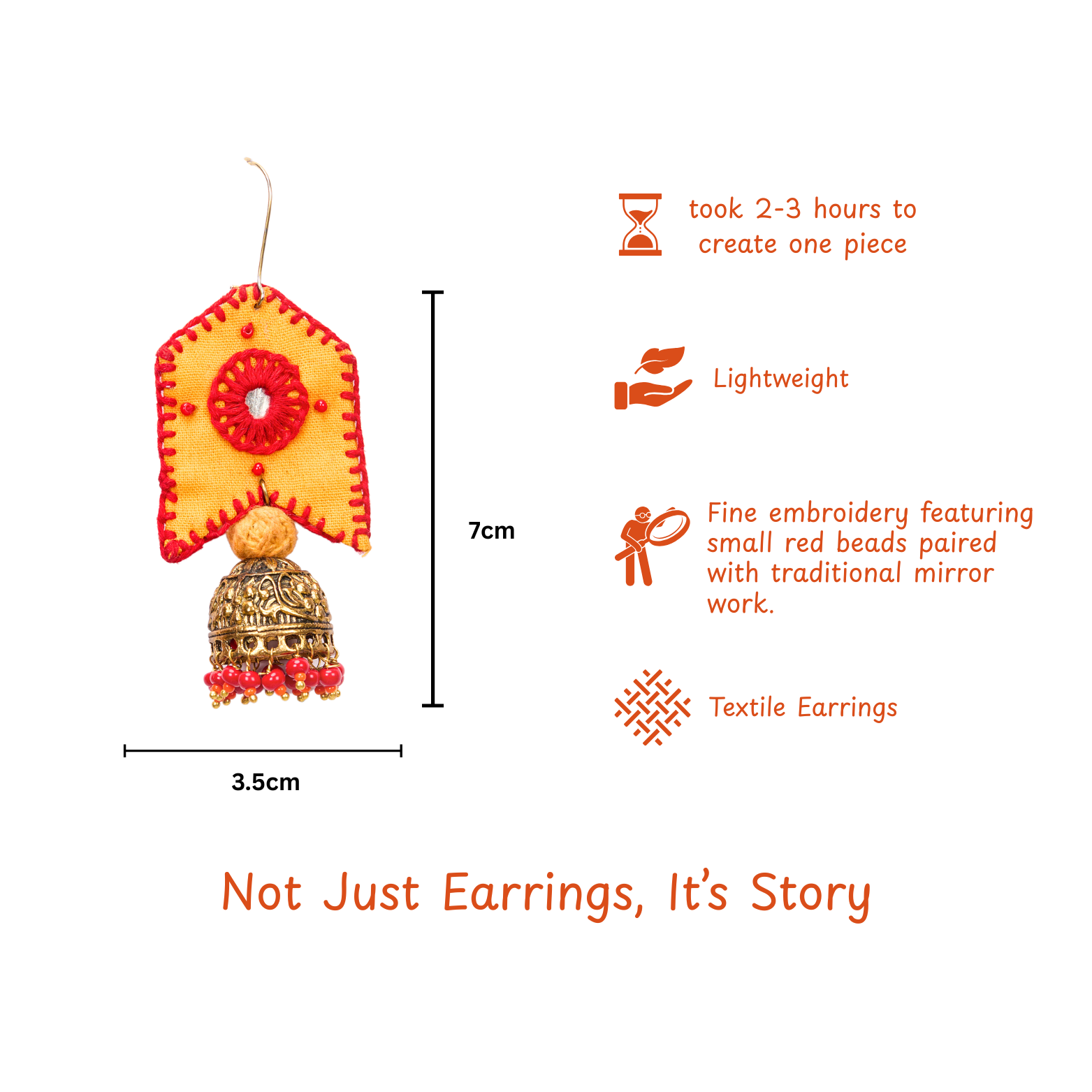 Sunehre Teer Earrings