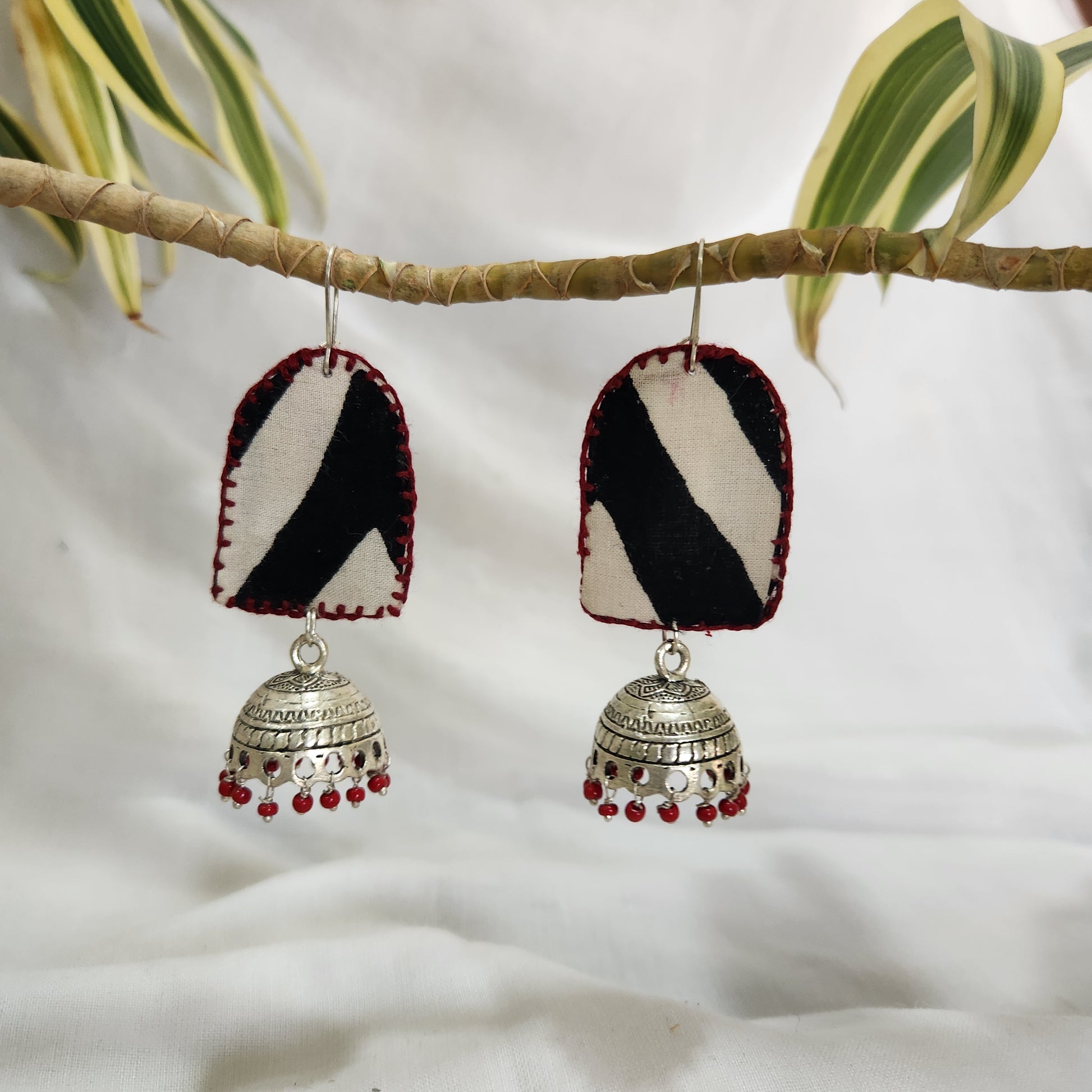 Black and White Jhumkas