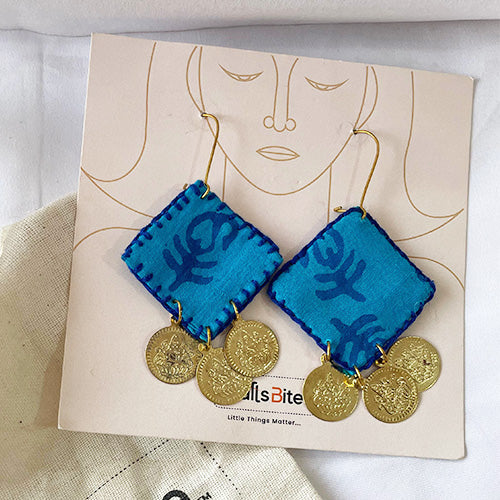 Different Colour Earrings with Golden and Silver charms
