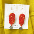 Different Colour Earrings with Golden and Silver charms