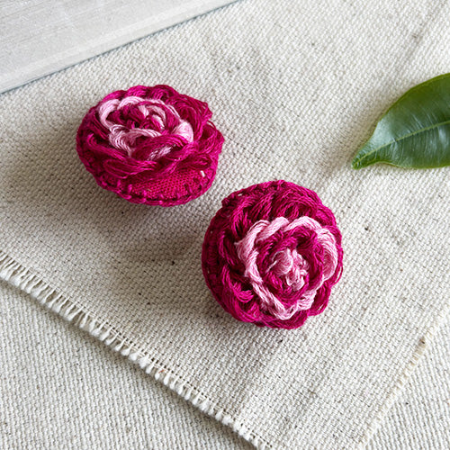 Handcrafted Rose Earrings