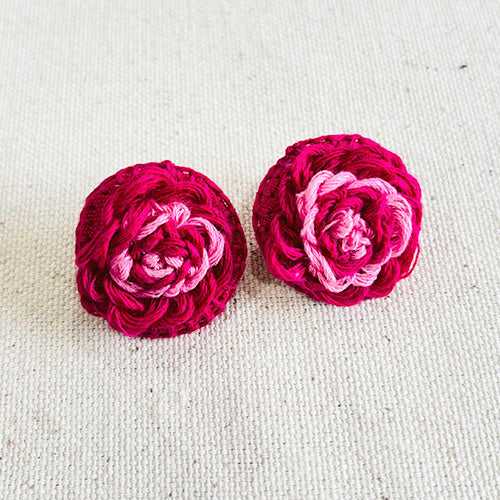 Handcrafted Rose Earrings