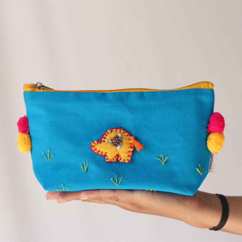 Animal Embroidery pouches