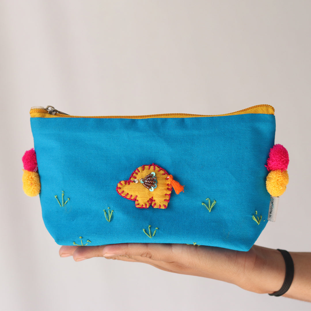 Animal Embroidery pouches