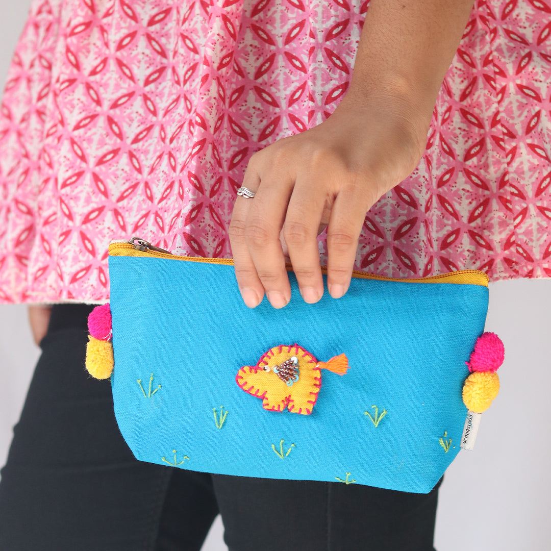 Animal Embroidery pouches