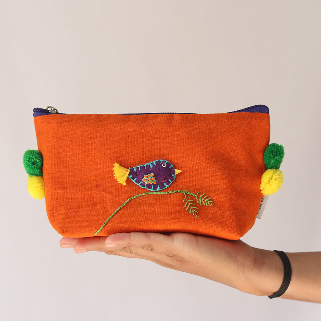 Animal Embroidery pouches