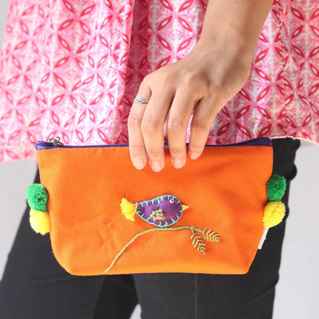 Animal Embroidery pouches