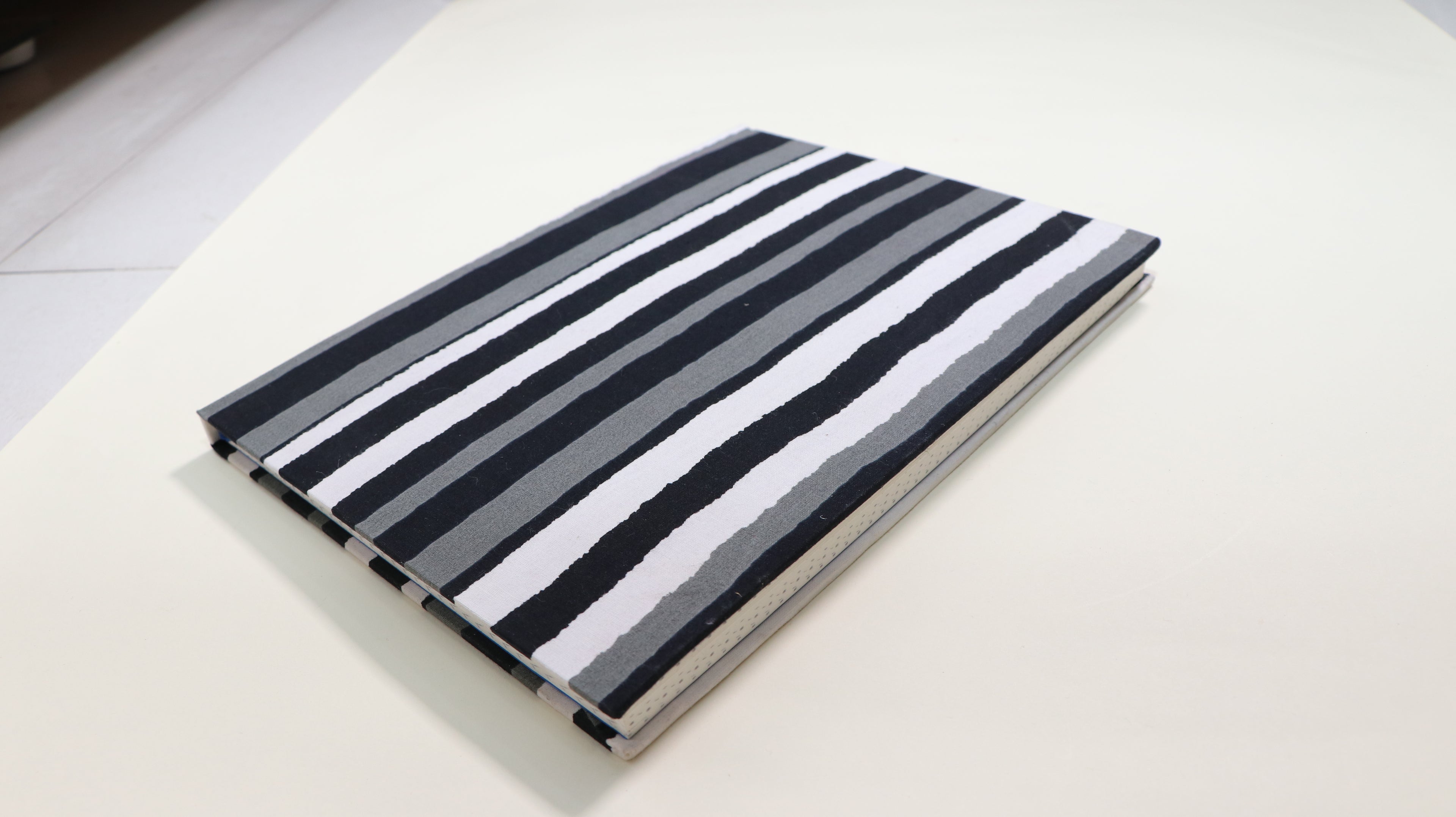 B5-Black And White Stripes Notebook