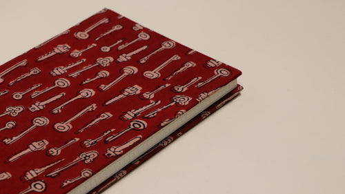 B5-Red Key Print Journal