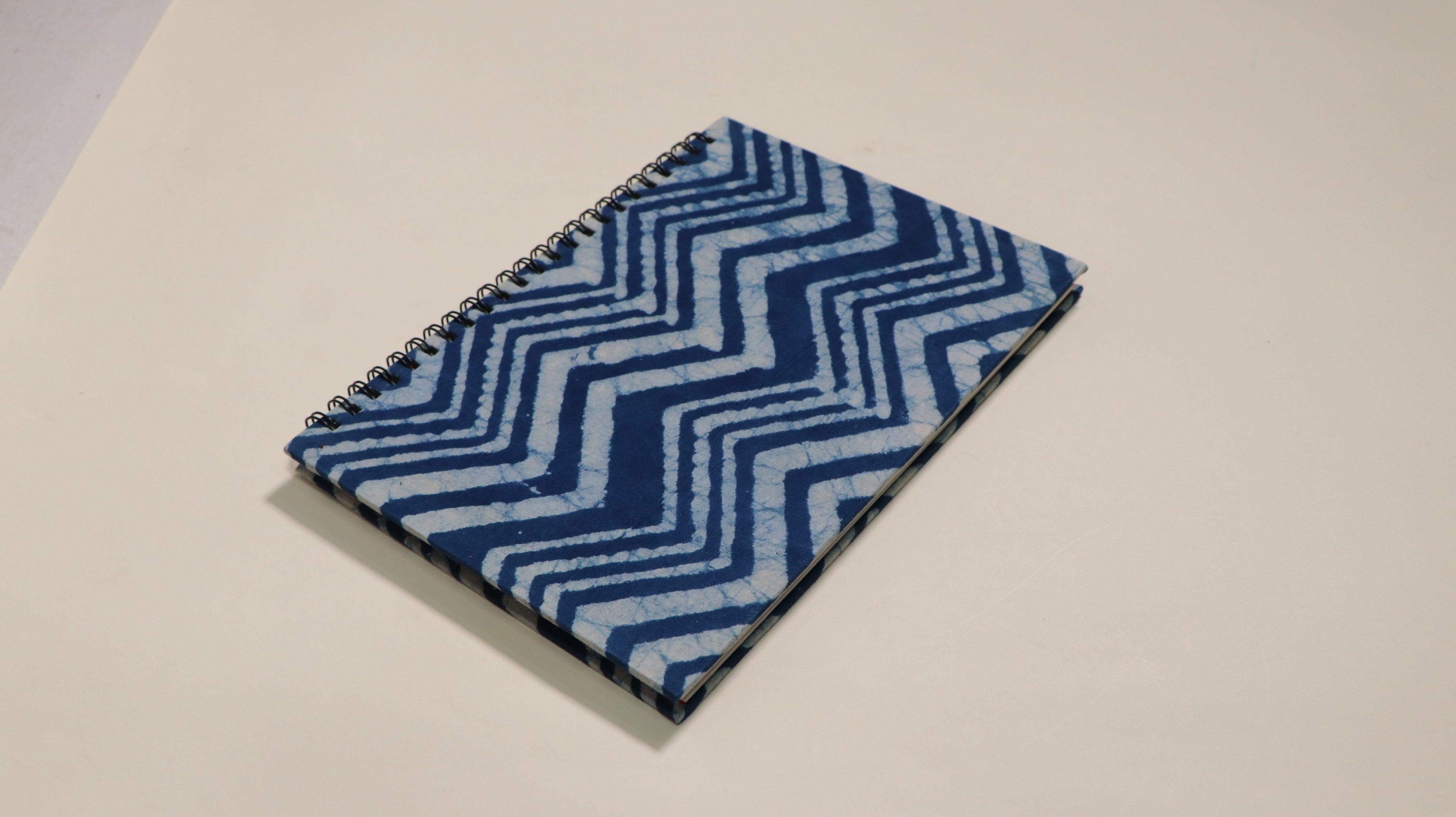 A5-Indigo zig zag Spiral Notebook
