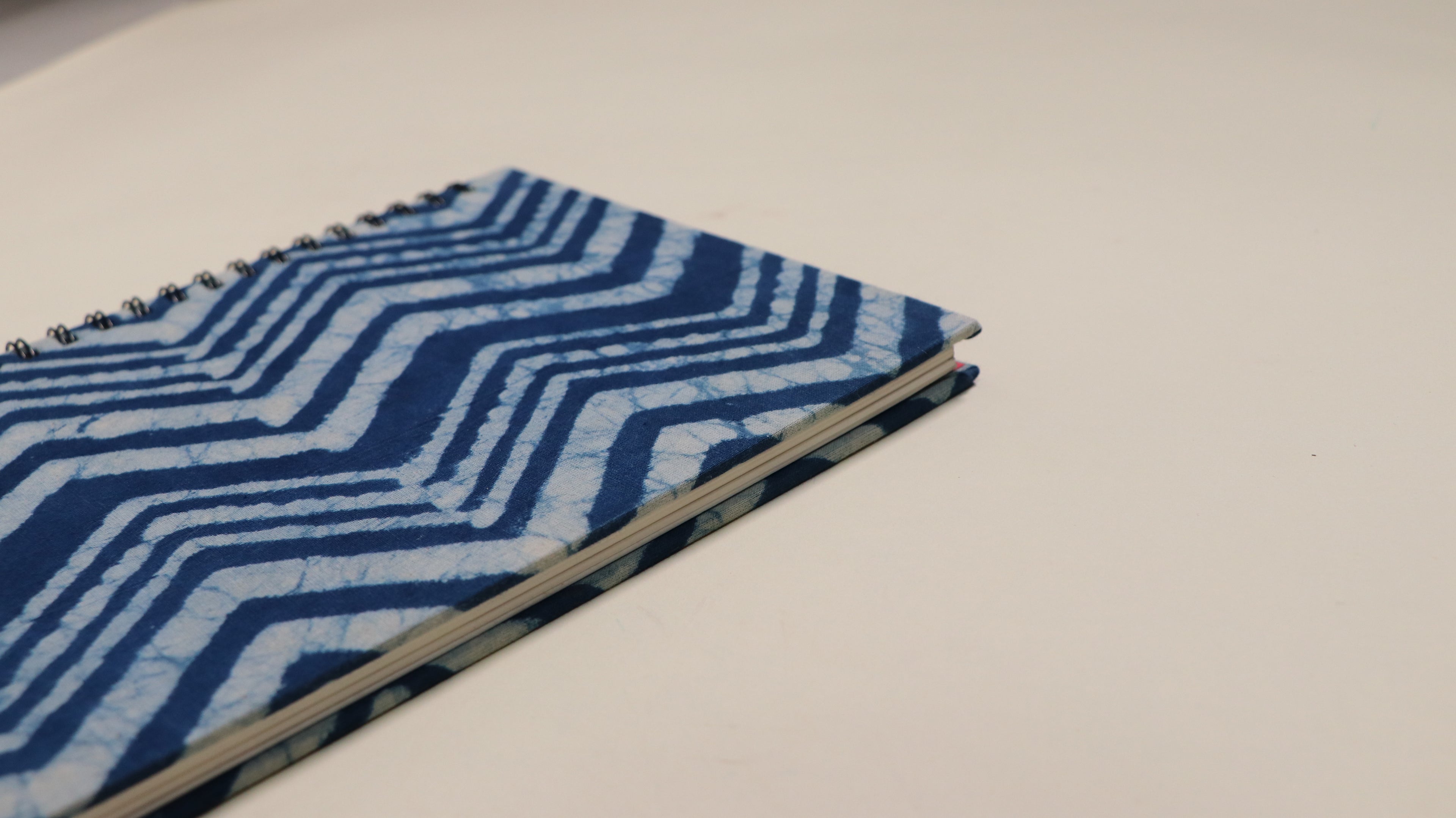 A5-Indigo zig zag Spiral Notebook