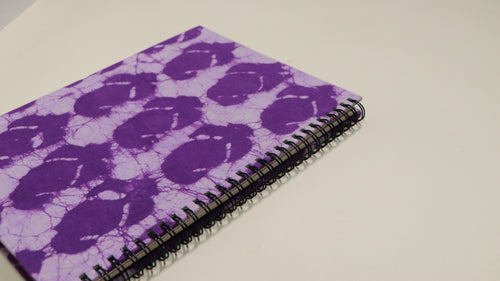 B5-Purple Flower Printed Notebook