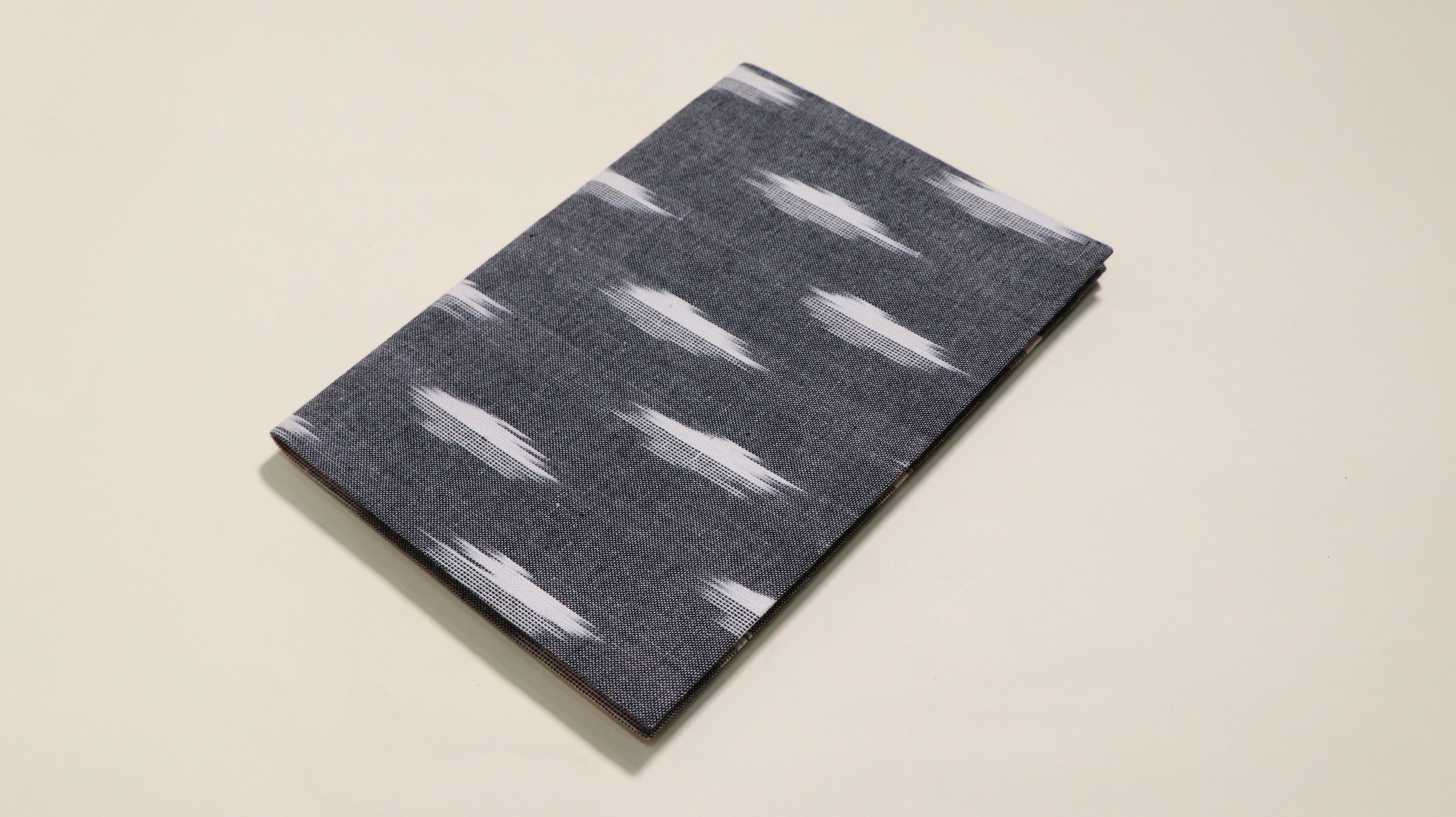 A5-Black and grey ikkat journal