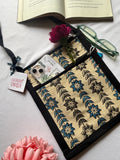 Ivory Floral Print Mobile Bag