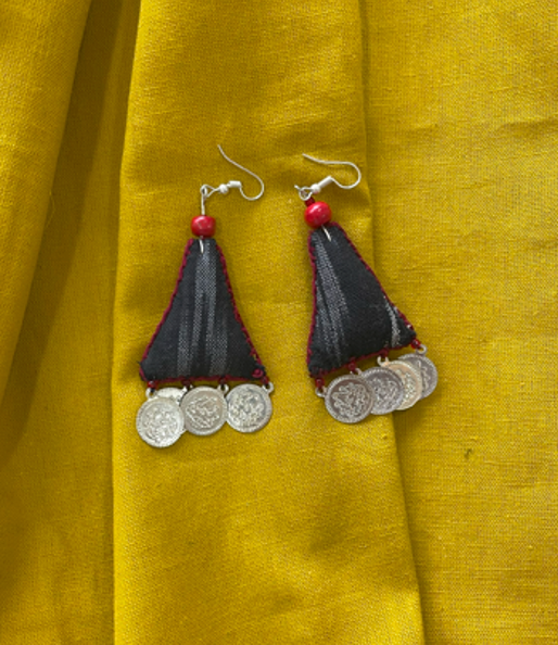 Different Colour Earrings with Golden and Silver charms