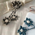 Floral Black Scrunchy