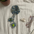 Floral Blue Scrunchy