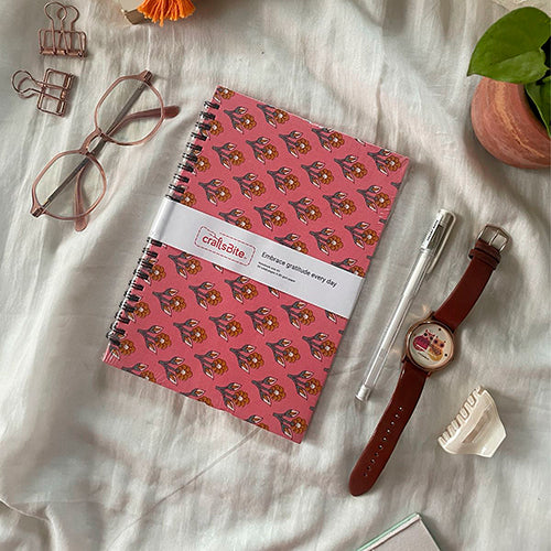 A5-Pink floral Notebook