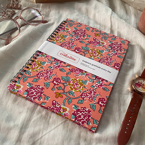 Floral Print Spiral Journal