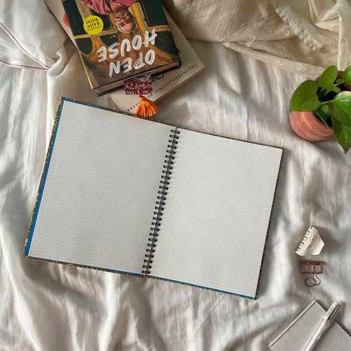 B5-Indigo Fabric Cover Notebook