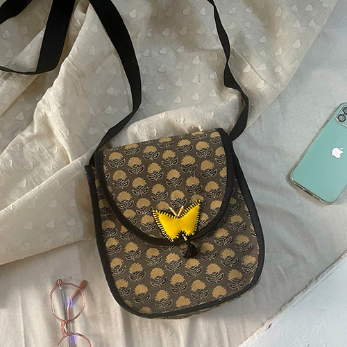 Ajarakh Phool Pakharu Sling Bag