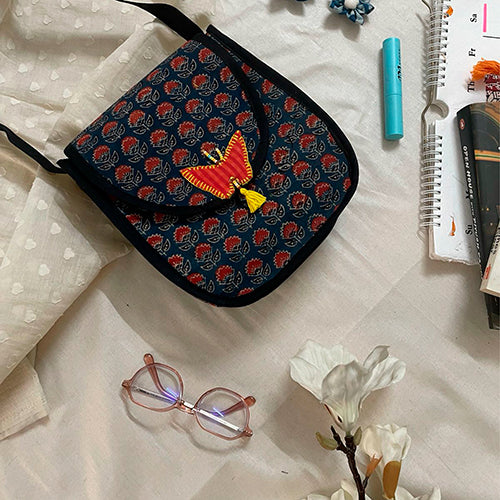 Ajarakh Phool Pakharu Sling Bag