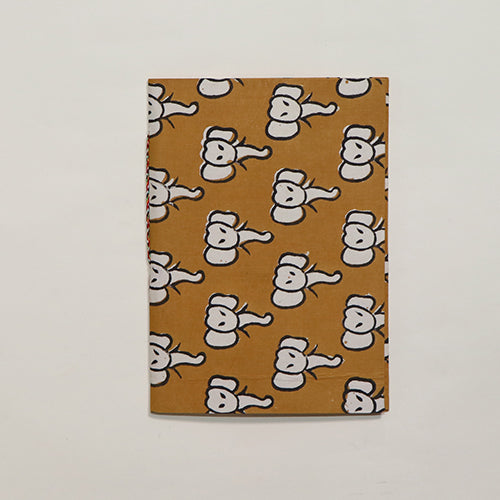 A5-Mustard elephant print Journal