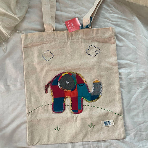 Animal Patchwork Tote Bag