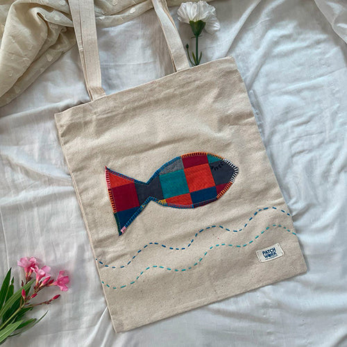 Animal Patchwork Tote Bag