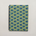 A5-Sage green and blue floral print journal