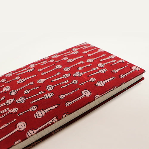 B5-Red Key Print Journal