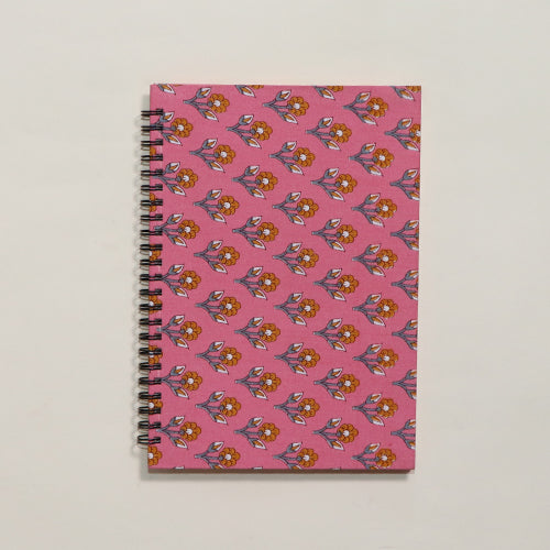 A5-Pink floral Notebook