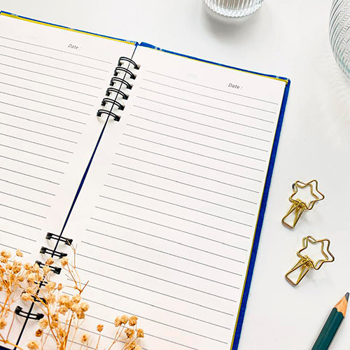 Sage Green and Blue Slim notebook