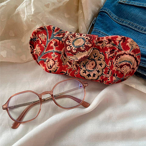 Kalamkari  Block Print Cotton Eyewear Cover