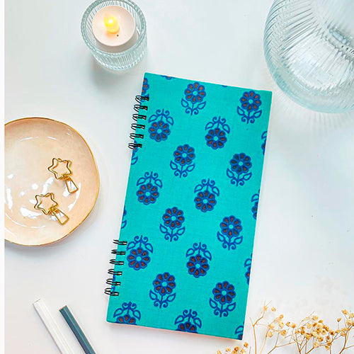 Sage Green and Blue Slim notebook