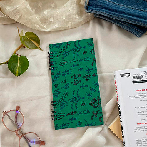 Green Worli Art Slim Notebook