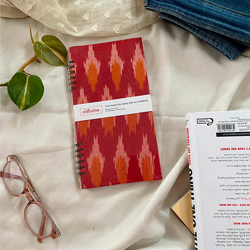 Ikat Red Slim Notebook