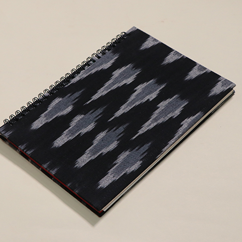 Black ikkat print journal 