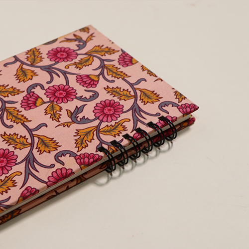 Pink flower vine print journal 