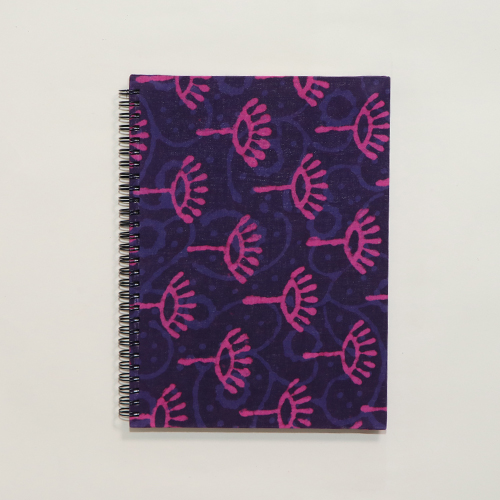 Pink and purple print journal
