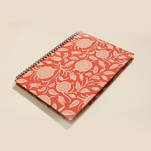 Red flower print journal 